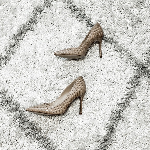 Sam Edelman Tan Leather Pointed Toe Heels Size 9.5 - Picture 4 of 8